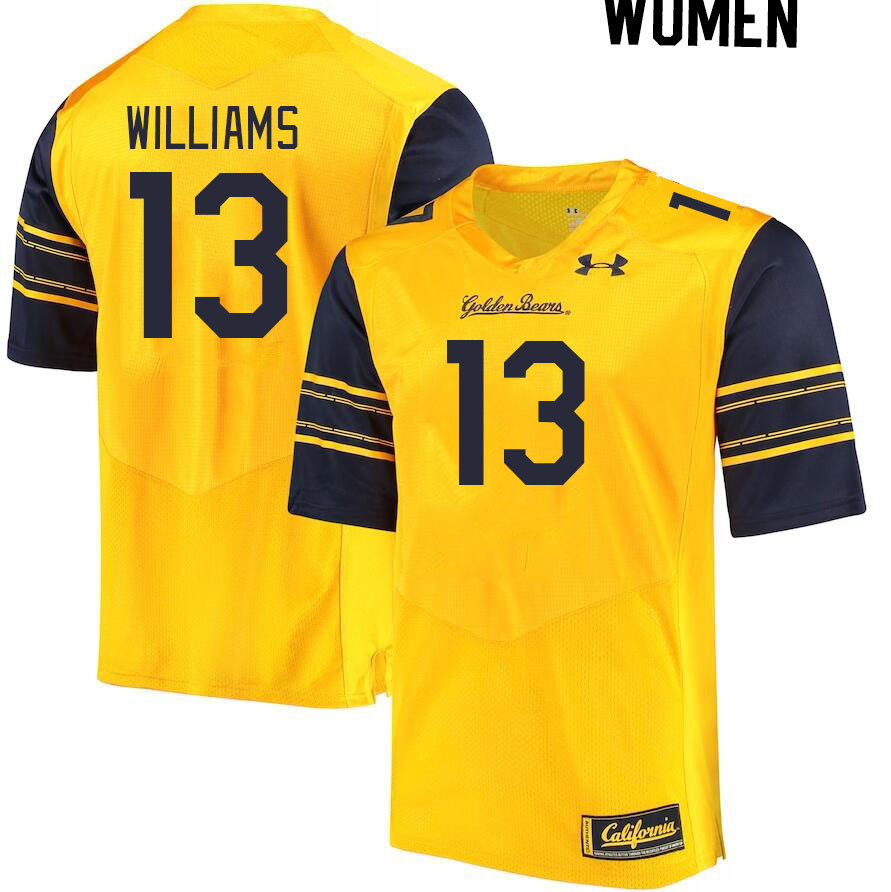 Women #13 Miles Williams California Golden Bears College Football Jerseys Stitched Sale-Gold